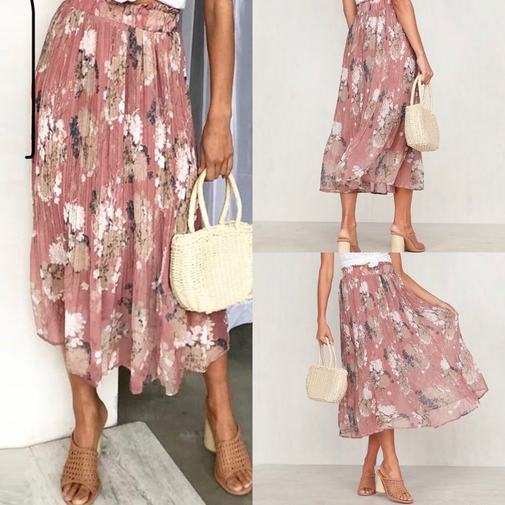 Size M ankle length skirt floral print